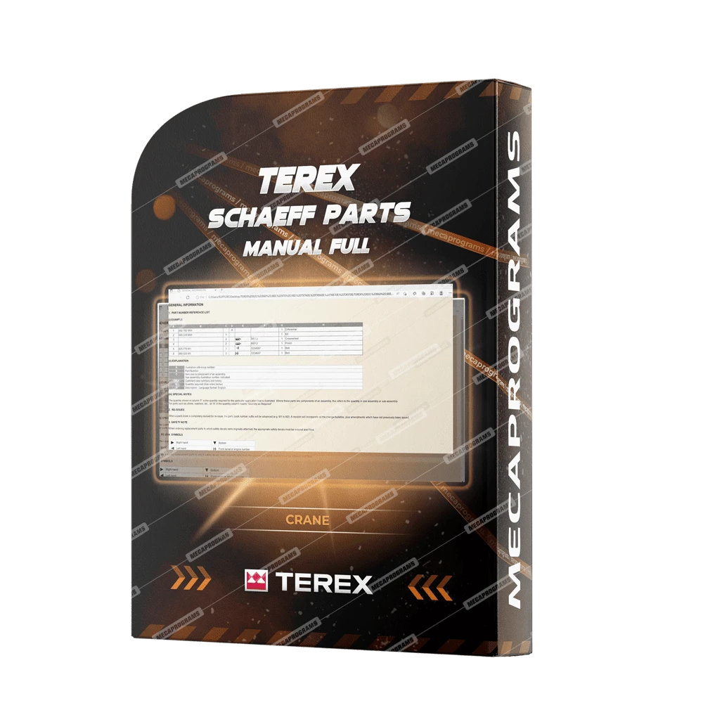 TEREX SCHAEFF PARTS MANUAL FULL
